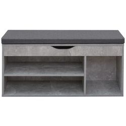 Bancheta-etajera pentru incaltaminte Tempo Kondela Fuddy (Concrete/Grey) Thumb