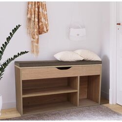 Bancheta-etajera pentru incaltaminte Tempo Kondela Fuddy (Sonoma Oak)