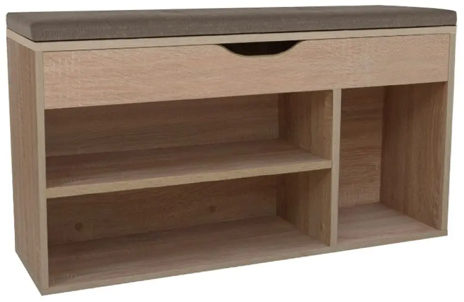 Bancheta-etajera pentru incaltaminte Tempo Kondela Fuddy (Sonoma Oak)