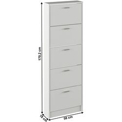 Dulap pentru incaltaminte Tempo Kondela Mobi 15 (White) Thumb