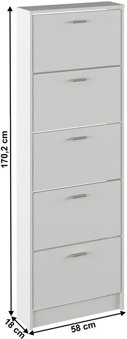 Dulap pentru incaltaminte Tempo Kondela Mobi 15 (White)