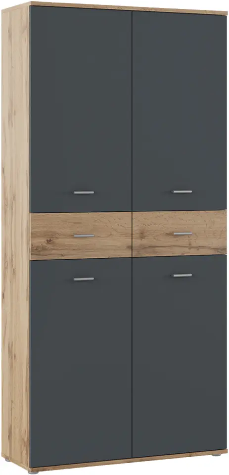 Dulap pentru incaltaminte Tempo Kondela Vilot (Graphite/Wotan Oak)