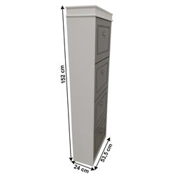 Dulap pentru incaltaminte Tempo Kondela Seber Typ 3 (Gray/White) Thumb