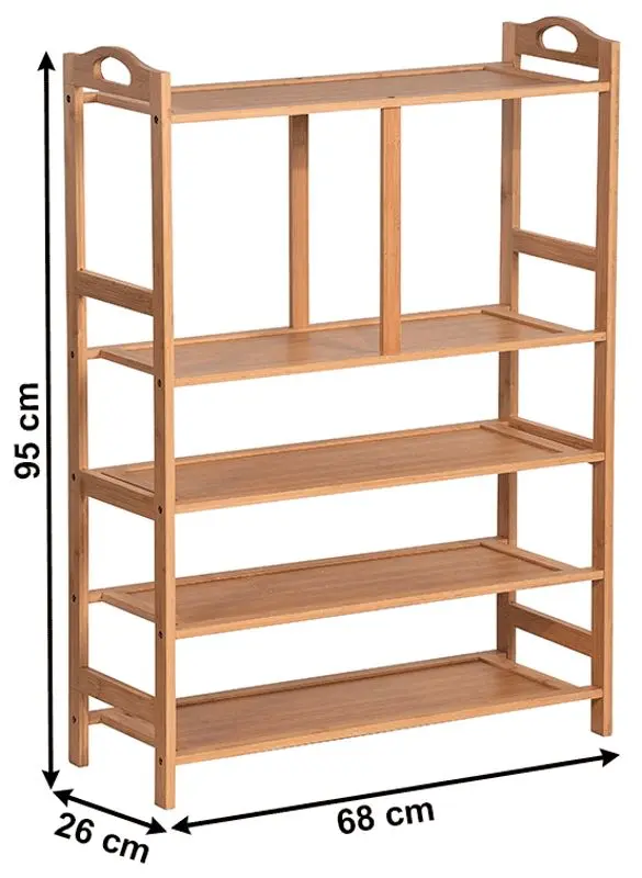 Etajera pentru incaltaminte Tempo Kondela Aviro (Natural Bamboo)