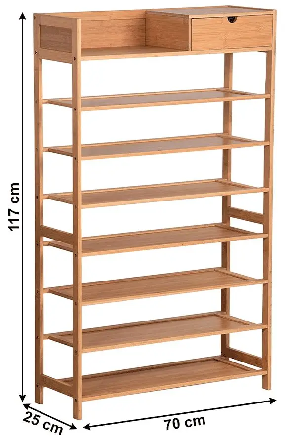 Etajera pentru incaltaminte Tempo Kondela Katley (Natural Bamboo)
