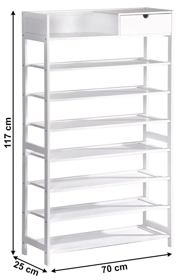 Etajera pentru incaltaminte Tempo Kondela Katley (White)