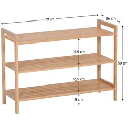 Etajera pentru incaltaminte Tempo Kondela Kreno (Bamboo) Thumb