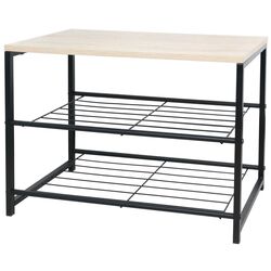 Стеллаж для обуви Tempo Kondela Tadeo (Black/Natural) Thumb