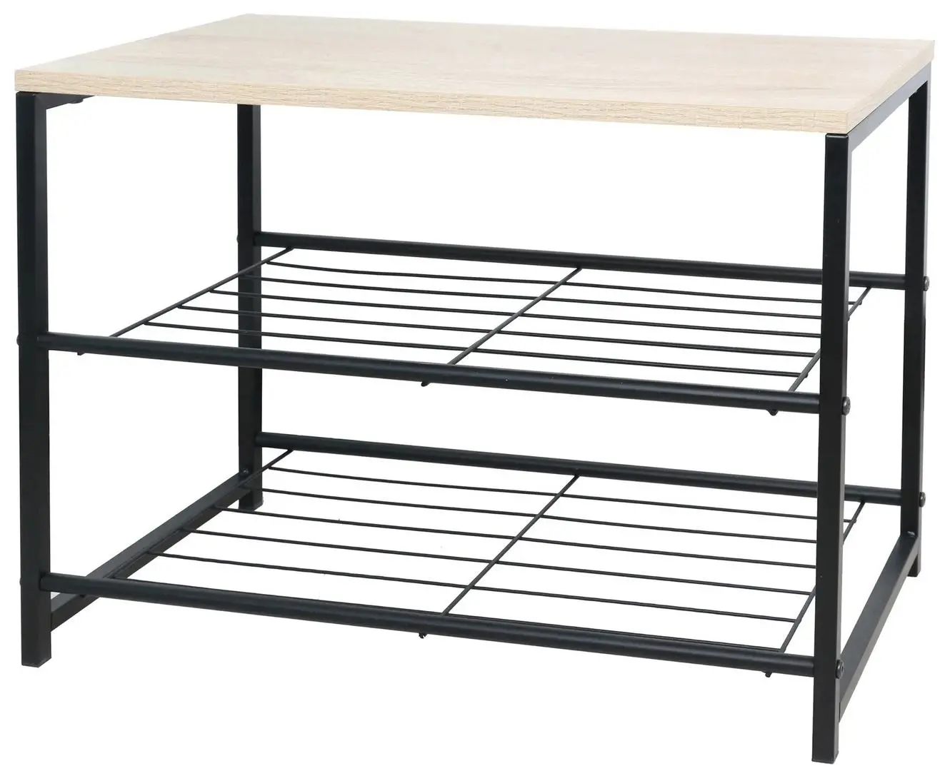 Стеллаж для обуви Tempo Kondela Tadeo (Black/Natural) - 2