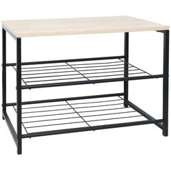 Стеллаж для обуви Tempo Kondela Tadeo (Black/Natural) Thumb