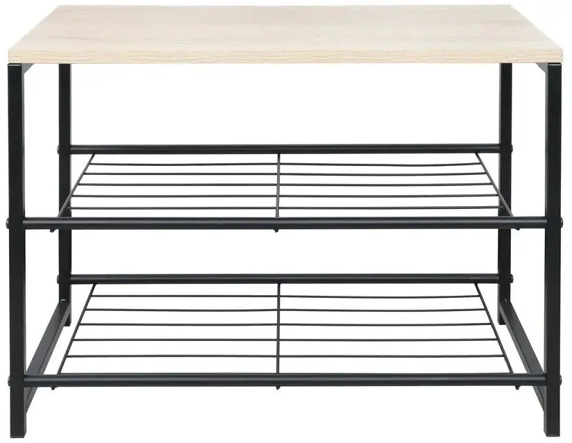 Стеллаж для обуви Tempo Kondela Tadeo (Black/Natural) - 5