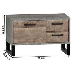 Тумба для обуви Tempo Kondela Baria 1D2S (Sand Oak/Gray) Thumb