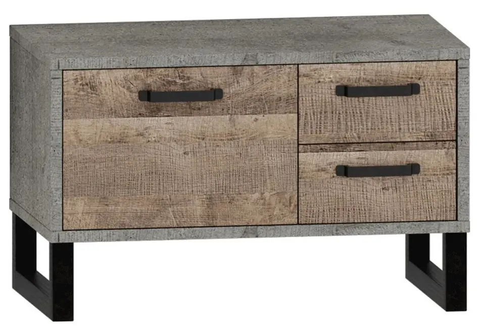 Тумба для обуви Tempo Kondela Baria 1D2S (Sand Oak/Gray)