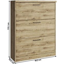 Tumba pentru incaltaminte Tempo Kondela Dorsi 3K (Navarra Oak) Thumb