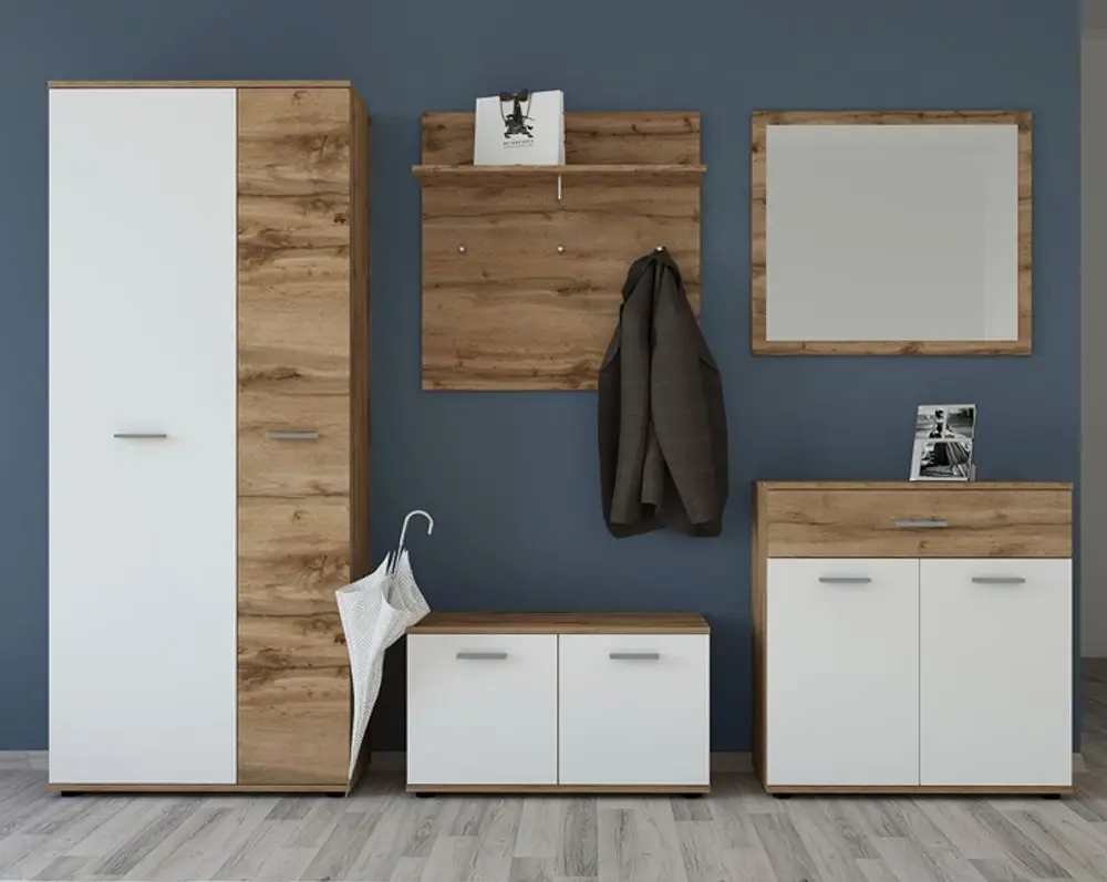 Tumba pentru incaltaminte Tempo Kondela Iria 2D C (Wotan Oak/White)