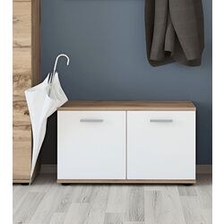 Тумба для обуви Tempo Kondela Iria 2D C (Wotan Oak/White)