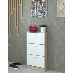 Tumba pentru incaltaminte Tempo Kondela Mobi 13 (Sonoma Oak/White) Thumb