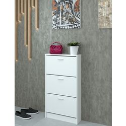 Tumba pentru incaltaminte Tempo Kondela Mobi 13 (White) Thumb