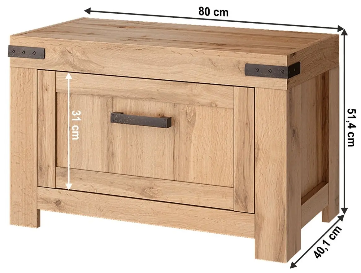 Tumba pentru incaltaminte Tempo Kondela Moratiz 1K (Wotan Oak)