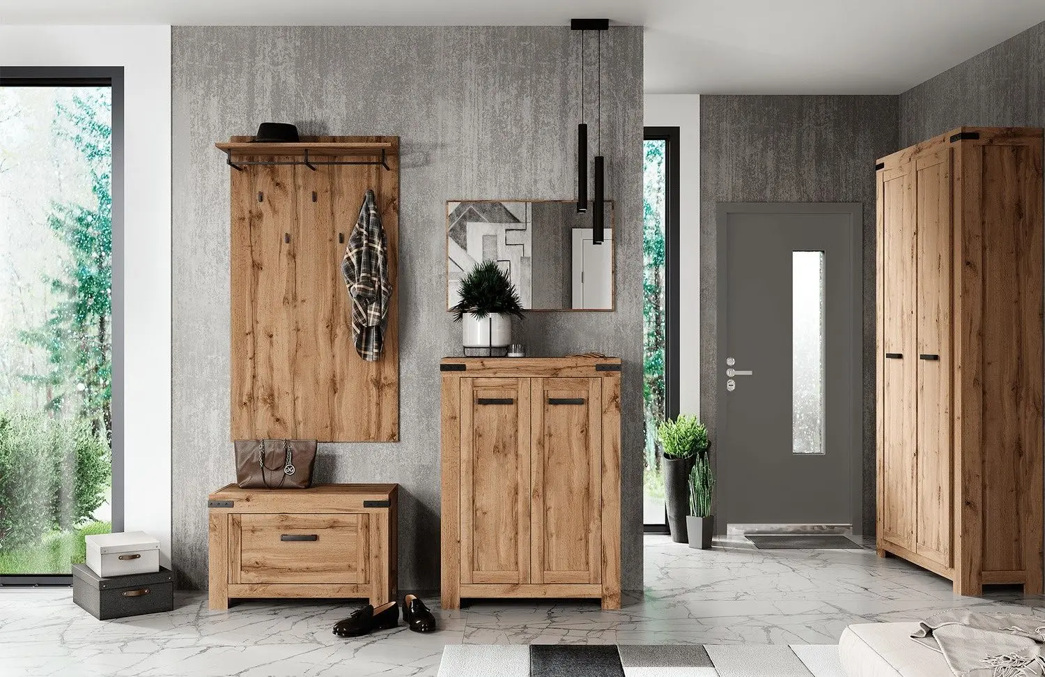 Tumba pentru incaltaminte Tempo Kondela Moratiz 1K (Wotan Oak)