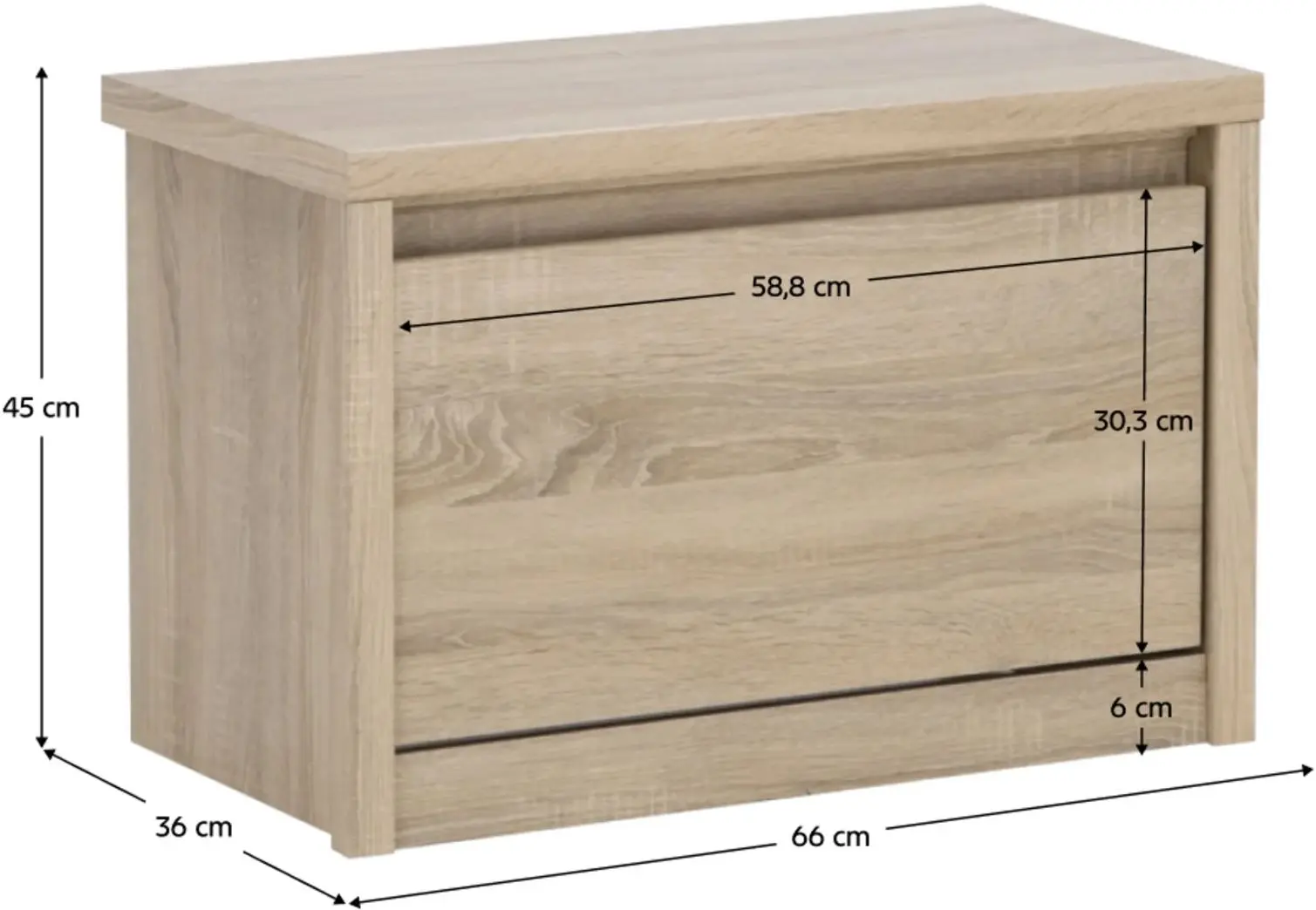 Tumba pentru incaltaminte Tempo Kondela Norty Typ 23 (Sonoma Oak)