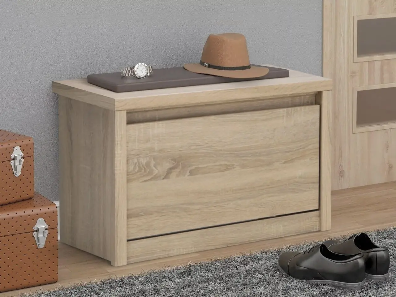 Tumba pentru incaltaminte Tempo Kondela Norty Typ 23 (Sonoma Oak)