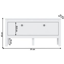 Tumba pentru incaltaminte Tempo Kondela Olje 1K (White) Thumb