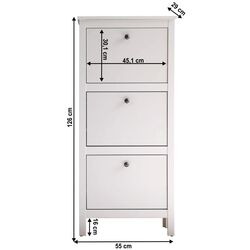 Tumba pentru incaltaminte Tempo Kondela Olje 3K (White) Thumb