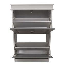 Tumba pentru incaltaminte Tempo Kondela Seber Typ 1 (Gray/White) Thumb