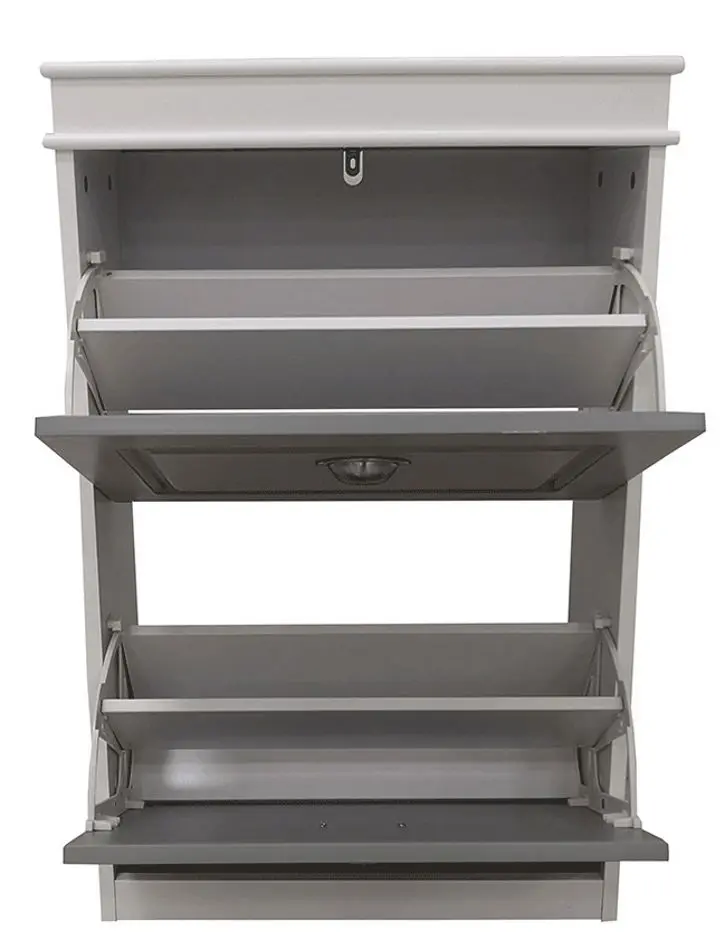 Tumba pentru incaltaminte Tempo Kondela Seber Typ 1 (Gray/White)