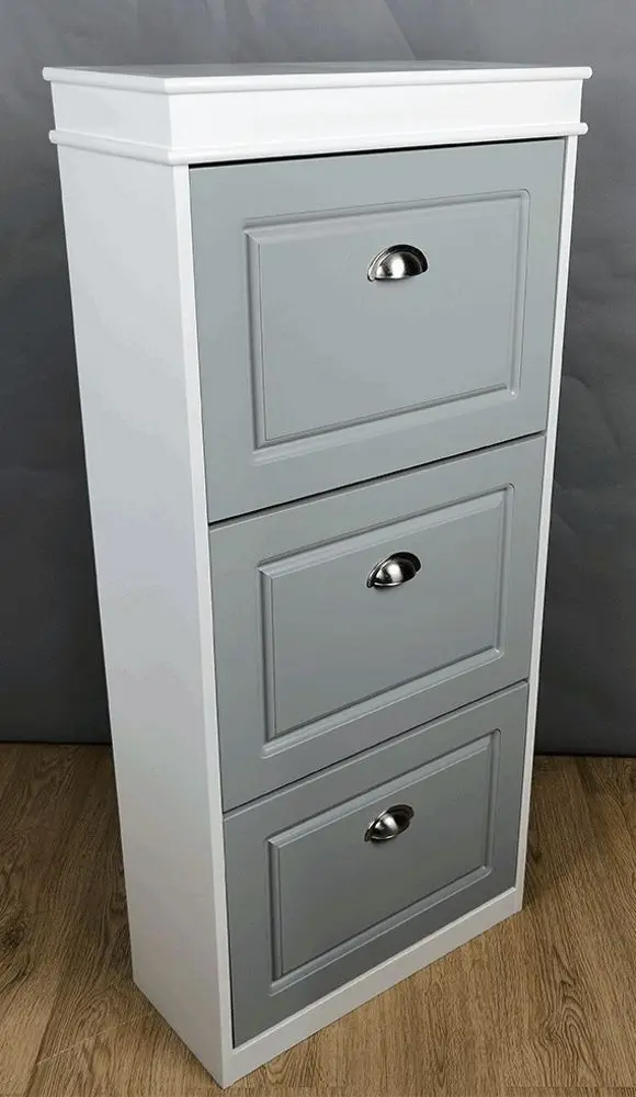 Tumba pentru incaltaminte Tempo Kondela Seber Typ 2 (Gray/White)