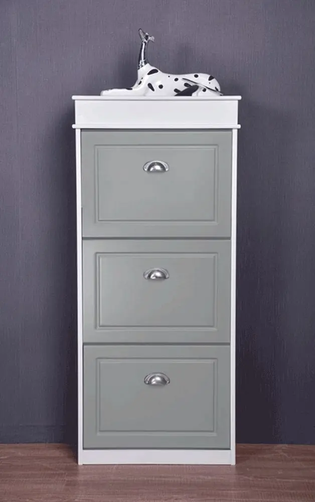 Tumba pentru incaltaminte Tempo Kondela Seber Typ 2 (Gray/White)