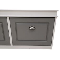 Tumba pentru incaltaminte Tempo Kondela Seber Typ 4 (Gray/White) Thumb