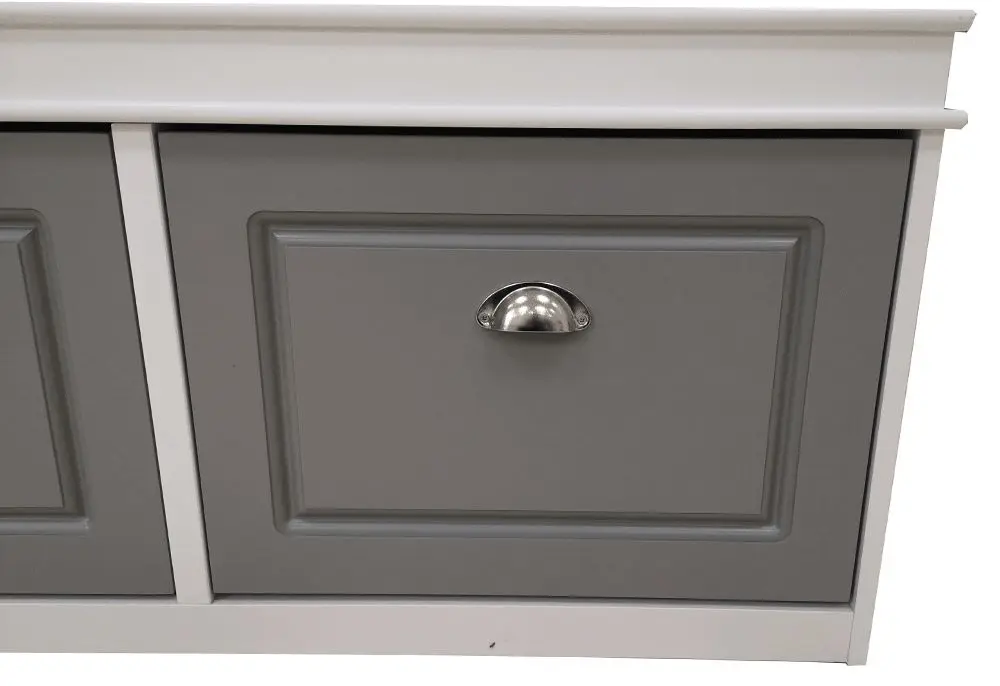 Tumba pentru incaltaminte Tempo Kondela Seber Typ 4 (Gray/White)