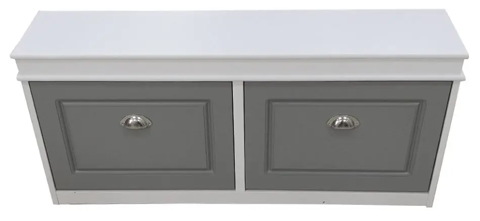 Tumba pentru incaltaminte Tempo Kondela Seber Typ 4 (Gray/White)