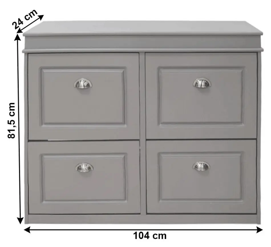 Тумба для обуви Tempo Kondela Seber Typ 5 (Gray) - 8