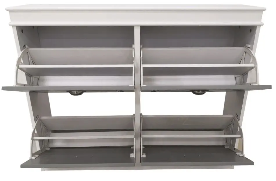 Tumba pentru incaltaminte Tempo Kondela Seber Typ 5 (Gray/White)