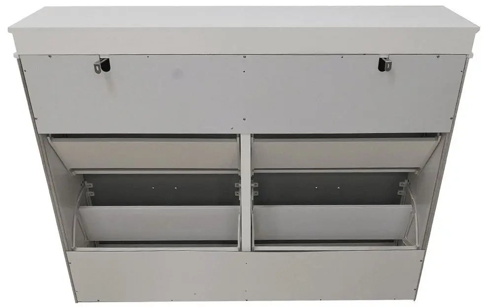 Tumba pentru incaltaminte Tempo Kondela Seber Typ 5 (Gray/White)