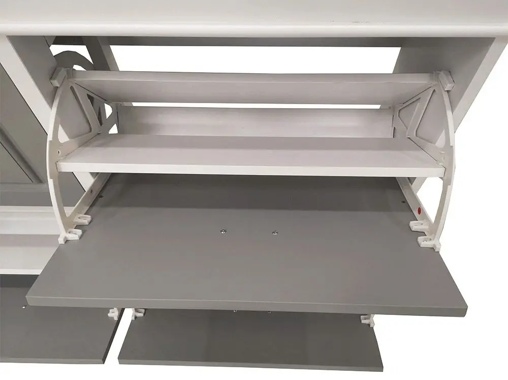 Tumba pentru incaltaminte Tempo Kondela Seber Typ 5 (Gray/White)