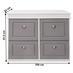 Tumba pentru incaltaminte Tempo Kondela Seber Typ 5 (Gray/White) Thumb