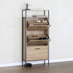 Tumba pentru incaltaminte Tempo Kondela Tredis (Grandson Oak/Black)