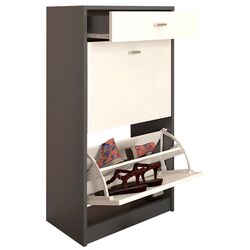 Тумба для обуви Tempo Kondela Vivat New Typ 1 (White/Graphite)