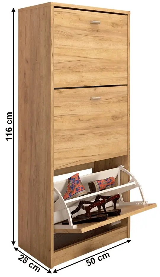 Tumba pentru incaltaminte Tempo Kondela Vivat New Typ 2 (Artisan Oak)