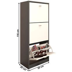 Tumba pentru incaltaminte Tempo Kondela Vivat New Typ 2 (Graphite/White) Thumb