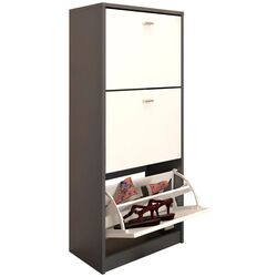 Тумба для обуви Tempo Kondela Vivat New Typ 2 (Graphite/White)