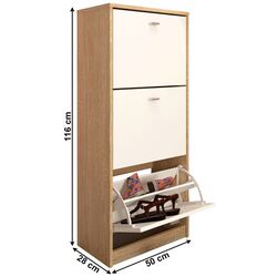 Tumba pentru incaltaminte Tempo Kondela Vivat New Typ 2 (Sonoms Oak/White) Thumb