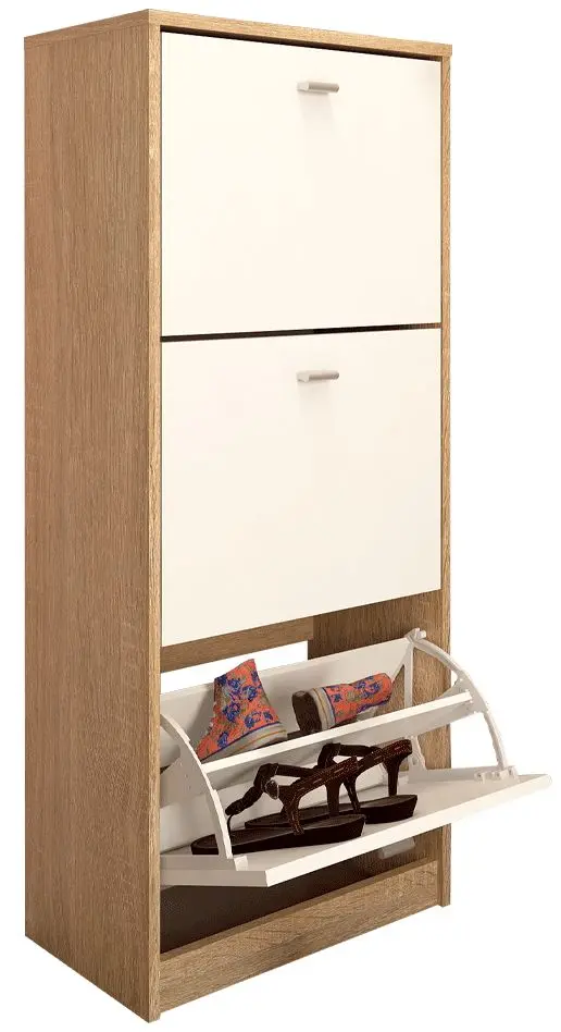 Tumba pentru incaltaminte Tempo Kondela Vivat New Typ 2 (Sonoms Oak/White)