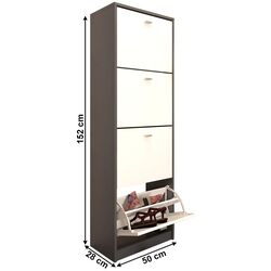 Тумба для обуви Tempo Kondela Vivat New Typ 3 (Graphite/White) Thumb