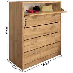 Тумба для обуви Tempo Kondela Vivat New Typ 4 (Artisan Oak) Thumb