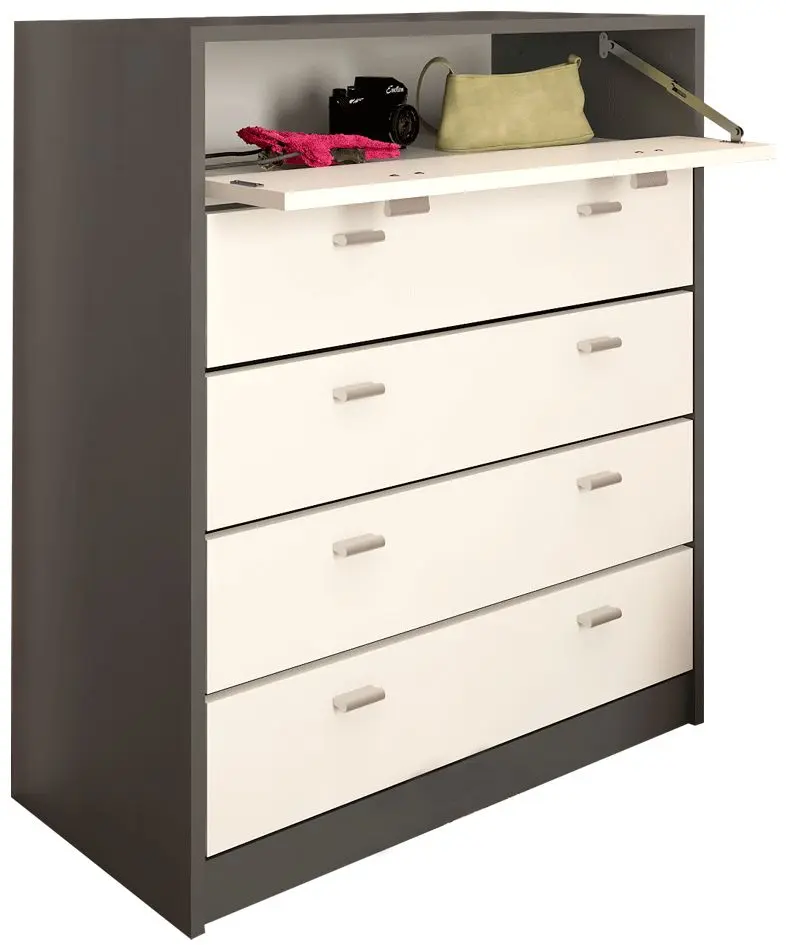 Tumba pentru incaltaminte Tempo Kondela Vivat New Typ 4 (Graphite/White)